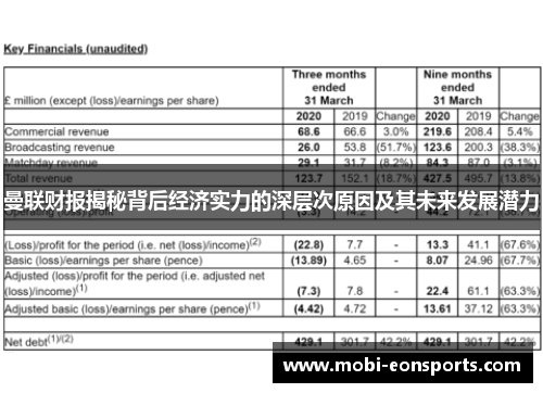 曼联财报揭秘背后经济实力的深层次原因及其未来发展潜力