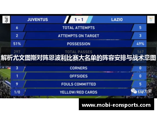 解析尤文图斯对阵恩波利比赛大名单的阵容安排与战术意图